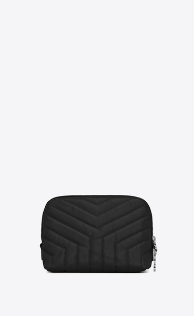 loulou trousse à maquillage en cuir matelassé "y"